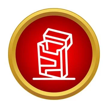Cigarette pack icon warning of smoking danger Stock Illustration