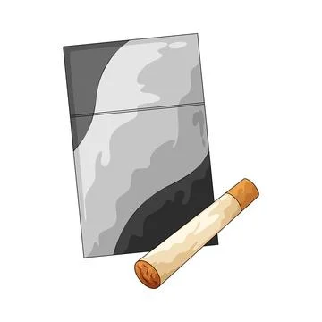 Cigarette pack illustration Stock Illustration
