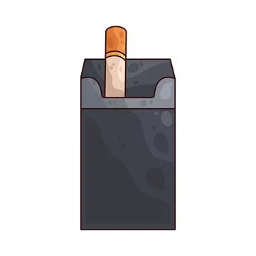 Cigarette pack illustration Stock Illustration
