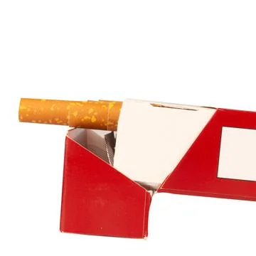 Cigarette pack isolated on white background Foto stock