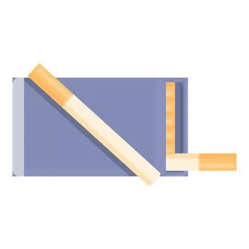 Cigarette package icon cartoon vector. Tobacco pack Stock Illustration