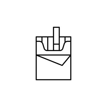 Cigarette patch icon. Simple line, outline vector of addiction icons for ui and Stock Illustration