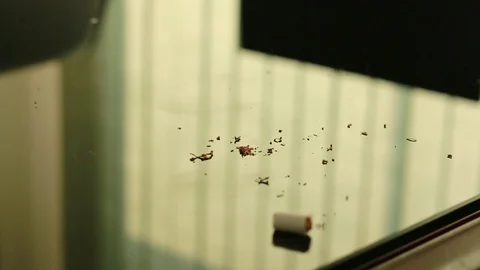 Cigarette pieces caused by destruction Stop smoking concept. Stock Footage 108265550