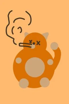 Cigarette pollution concept Stock Illustration