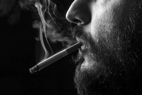 Cigarette portrait Stock Photos