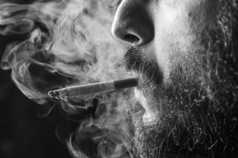 Cigarette portrait Stock Photos