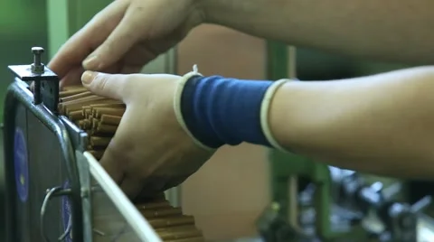 Cigarette production Stock Footage 61175477