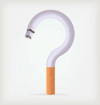 Cigarette question vector Stock Illustration