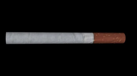 Cigarette rotates on a black background Stock Footage 23129310