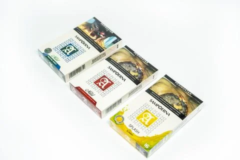 Cigarette Sampoerna Mild on isolated background Stock Photos