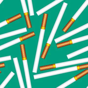 Cigarette seamless pattern Stock Illustration