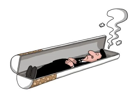 Cigarette shaped tomb Stock Illustration
