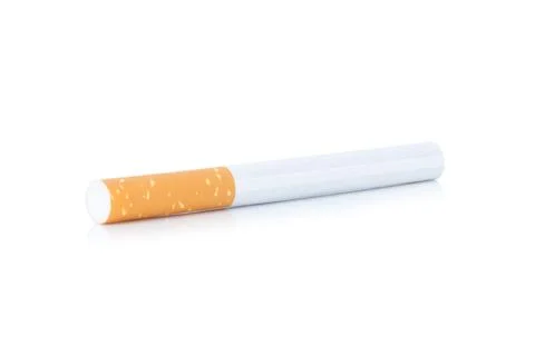 Cigarette single isolated on white background Stock Photos