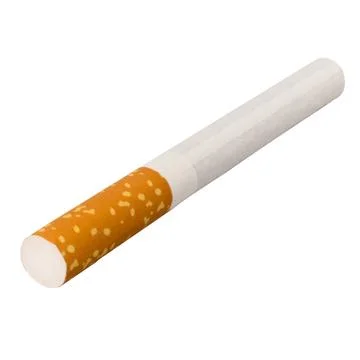 Cigarette single isolated on white background Foto stock