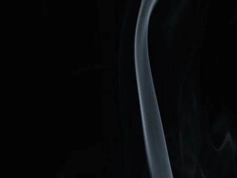 Cigarette smoke on black background Stock Footage 74072954