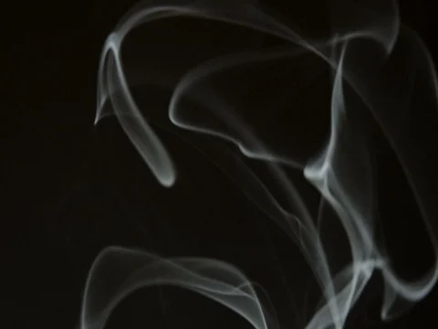 Cigarette smoke on black background Stock Footage 74072955