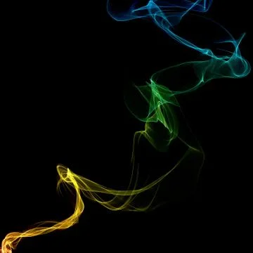 Cigarette Smoke on Black Stock Illustration