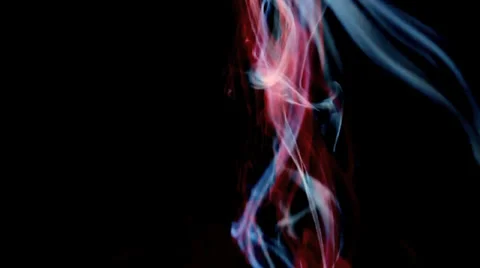 Cigarette Smoke Blue Red White colors Stock Footage 35947841