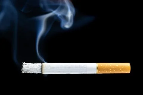 Cigarette smoke cigarette butt Stock Photos