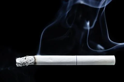 Cigarette smoke cigarette butt Stock Photos