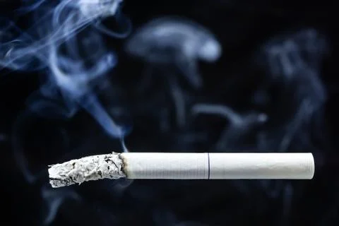 Cigarette smoke cigarette butt Stock Photos