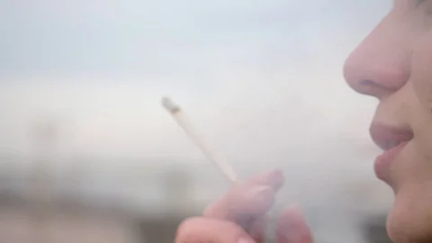 Cigarette smoke Stock Footage 129677026