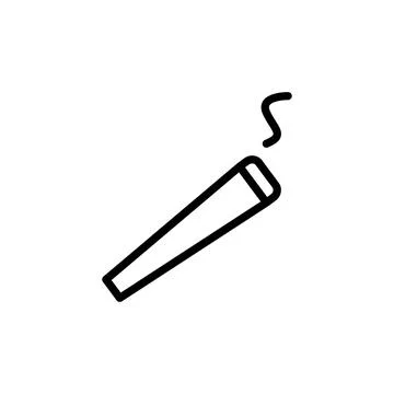 Cigarette, smoke icon. Simple line, outline vector elements of flower children Stock Illustration