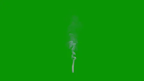 Cigarette Smoke Rising Wispy Look - Green Screen Background Seamless Loop 4K 24p Video stock 344304311
