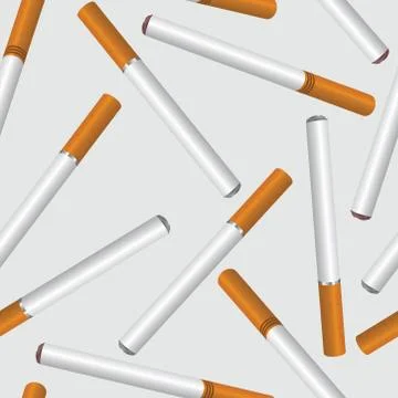 Cigarette smoke seamless background. Smoking area pattern Ilustración de archivo