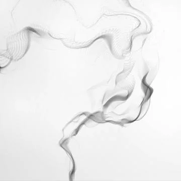 Cigarette smoke waves Stock Illustration