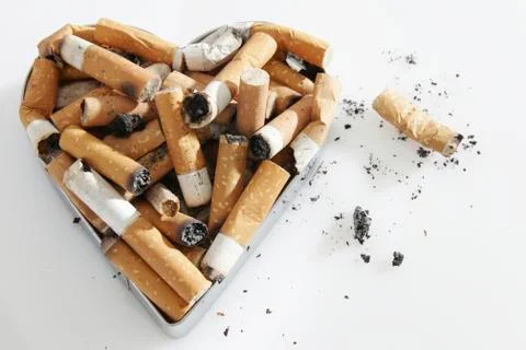 Cigarette stubs Stock Photos