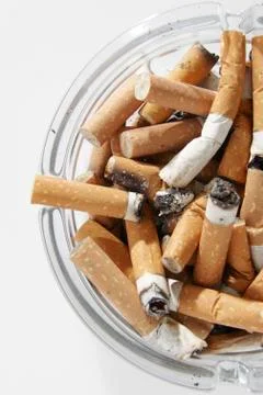 Cigarette stubs Stock Photos