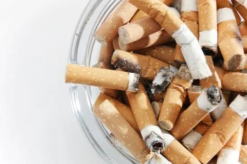 Cigarette stubs Stock Photos
