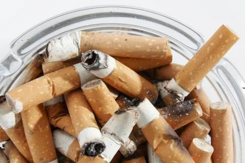 Cigarette stubs Stock Photos