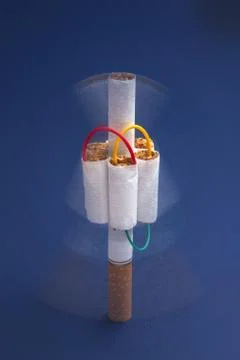 Cigarette terrorist Metaphor Stock Photos