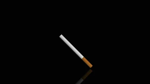 Cigarette turns on itself animation Stock Footage 238924549