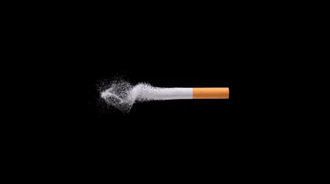 Cigarette vanish in particles black Stock Footage 36669873