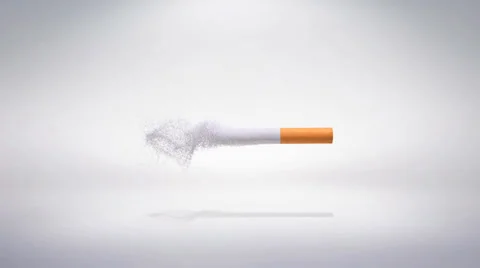 Cigarette vanish in particles white Stock Footage 36669872