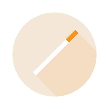 Cigarette vector illustration. Flat design. Stock Illustration