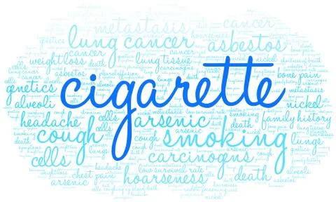 Cigarette Word Cloud 스톡 일러스트