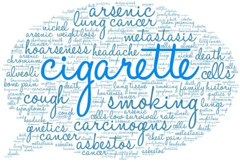Cigarette Word Cloud Stock-Illustration