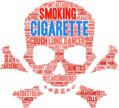 Cigarette Word Cloud Stock Illustration