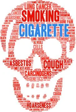 Cigarette Word Cloud Stock Illustration
