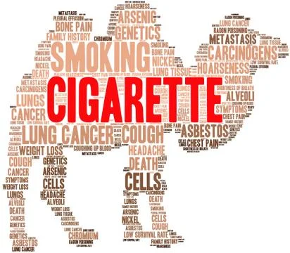 Cigarette Word Cloud Ilustração Stock