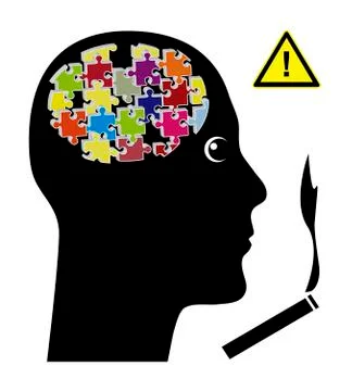 Cigarettes affect the Brain Illustrazione stock