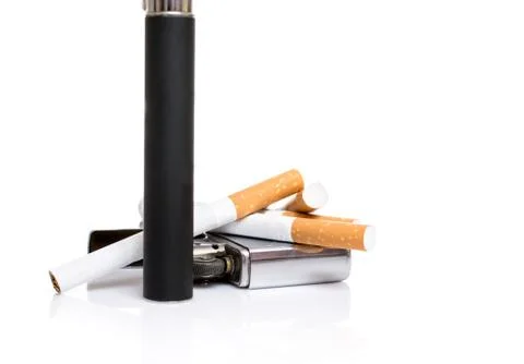 Cigarettes and lighter Stock Photos