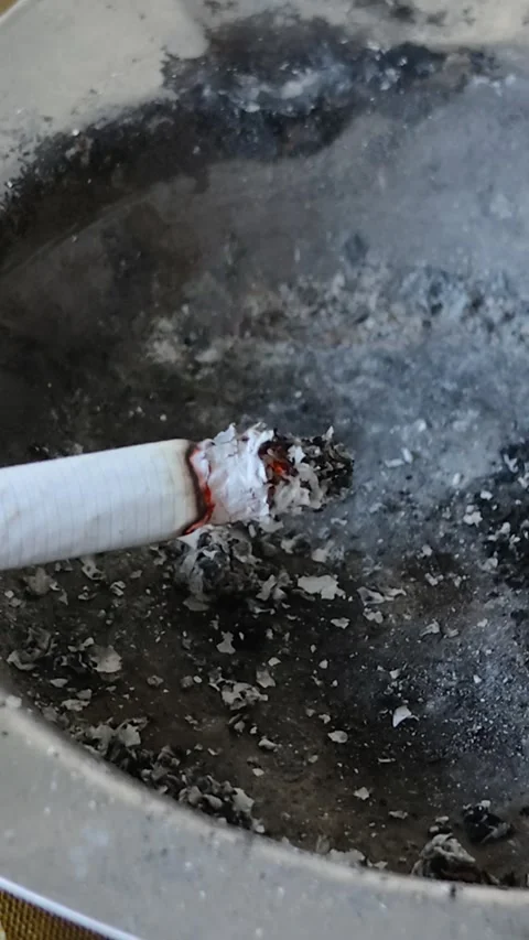 Cigarettes on the ashtray Stock Footage 289532397