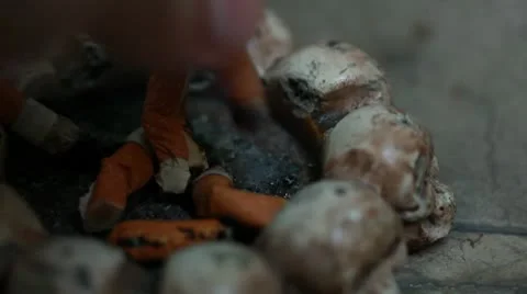 Cigarettes butts in the ashtray Stock Footage 8963957
