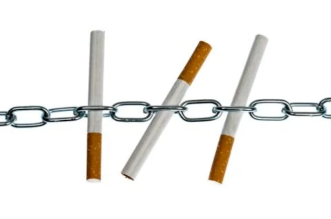 Cigarettes in chain Stock Photos