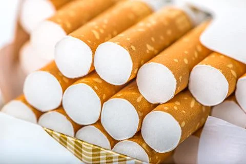Cigarettes close up Stock Photos